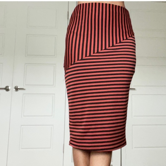 Stripe Bodycon Pencil Skirt - Picture 10 of 10